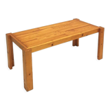 Rectangular pine coffee table, 1970