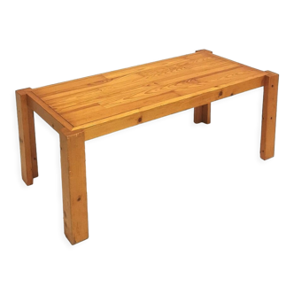 Rectangular pine coffee table, 1970