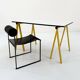 Yellow "Trestle" desk by Rodney Kinsman for Bieffeplast, 1980