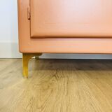 Terracotta painted wooden sideboard