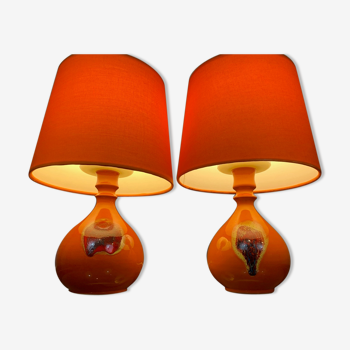 Paire de lampes de table en céramique des années 1970 par Bjorn Wiinblad pour Rosenthal