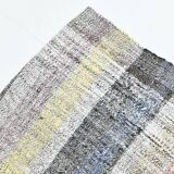 7x10 Yellow Black Striped Vintage Rug, 220x304Cm