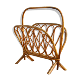 Rattan magazine holder 1950s