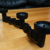 Black Chandelier 3 70s candles brutalist style