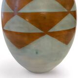 Boch Frères Keramis, Large Art-Deco Vase, Geometric Pattern.