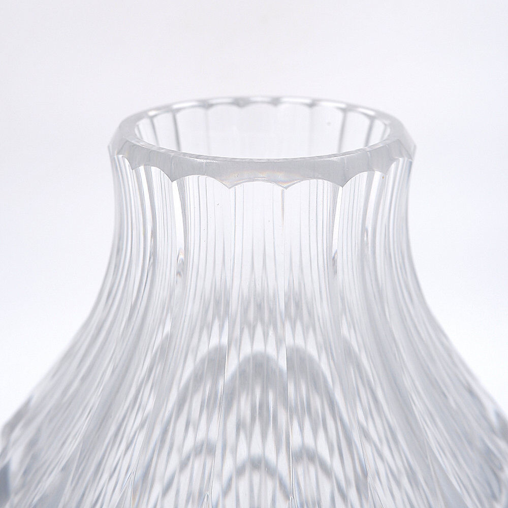 Clear crystal vase Val Saint Lambert - "Artichoke" model - Circa 1960