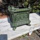 Antique enamelled cast iron planter in the Napoleon III style.