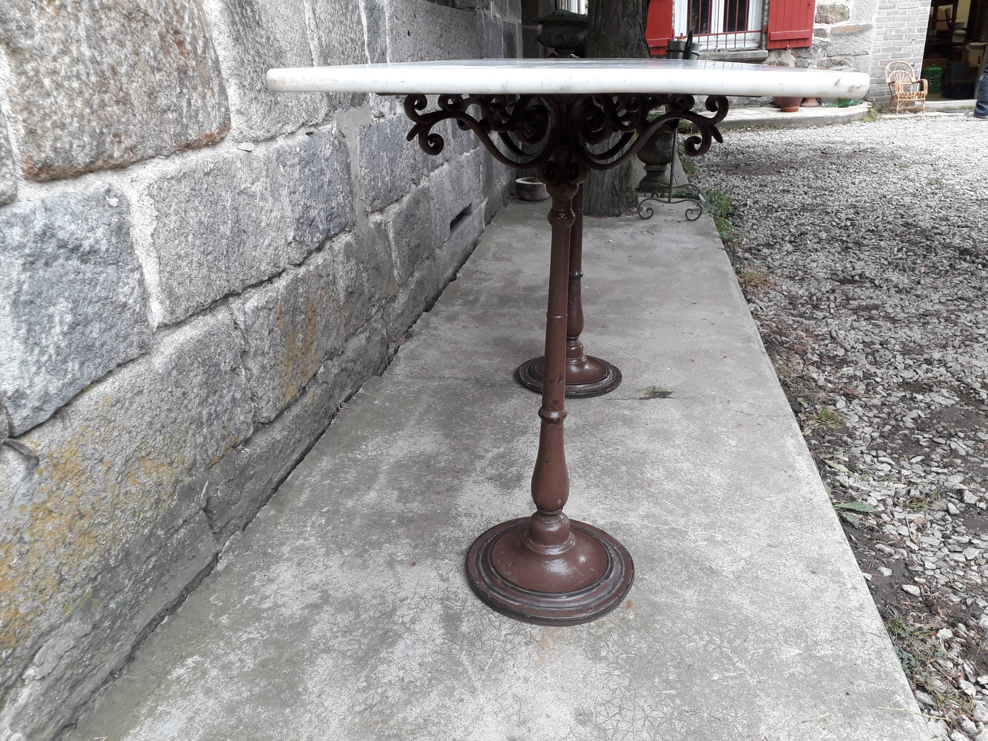 Bistro table marble top 145.5 cm