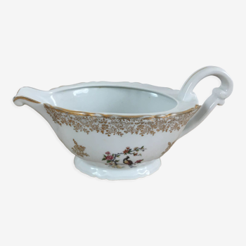 Saucière porcelaine oiseau de paradis