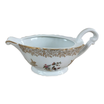 Saucière porcelaine oiseau de paradis