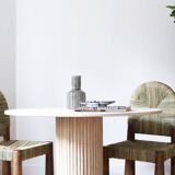 Travertine high table - 100 cm