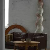 Mid-century Danish round side table in solid oak, Henning Kjærnulf, 1960s.