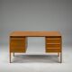 Mid-Century Teak Desk from GV Møbler, 1970s