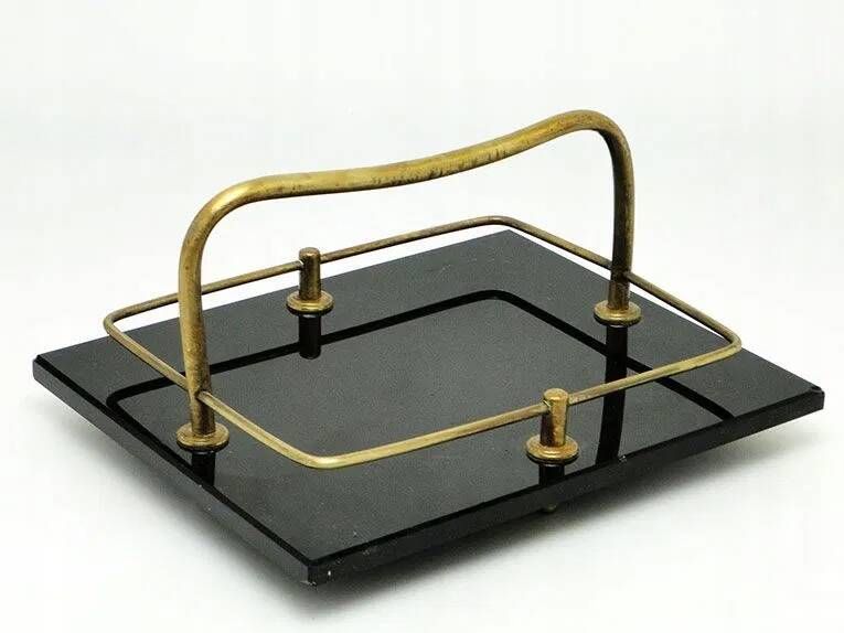 G3v art deco tray for glasses with handle