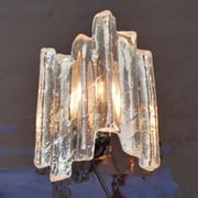 German glass wall sconce from Fischer Leuchten, 1970s