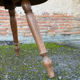 Gueridon side table turned wood