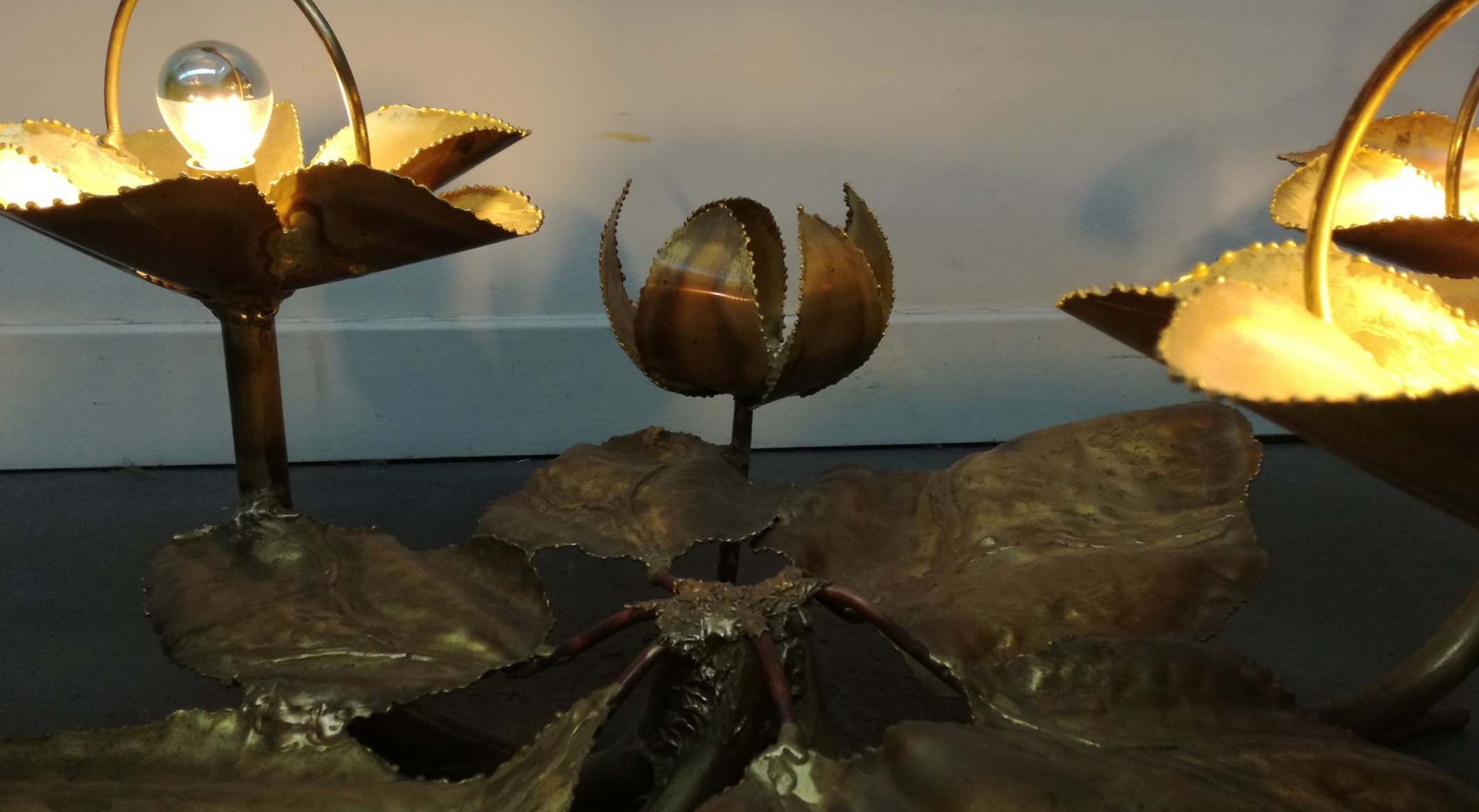 Brass coffee table by Henri Fernandez 1970s