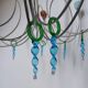 Lustre  plafonnier en verre multicolore Harco style Loor stawberry