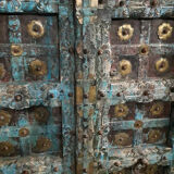 Indian door in old teak