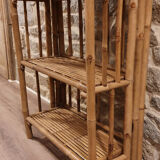 bamboo folding library, vintage, 60s