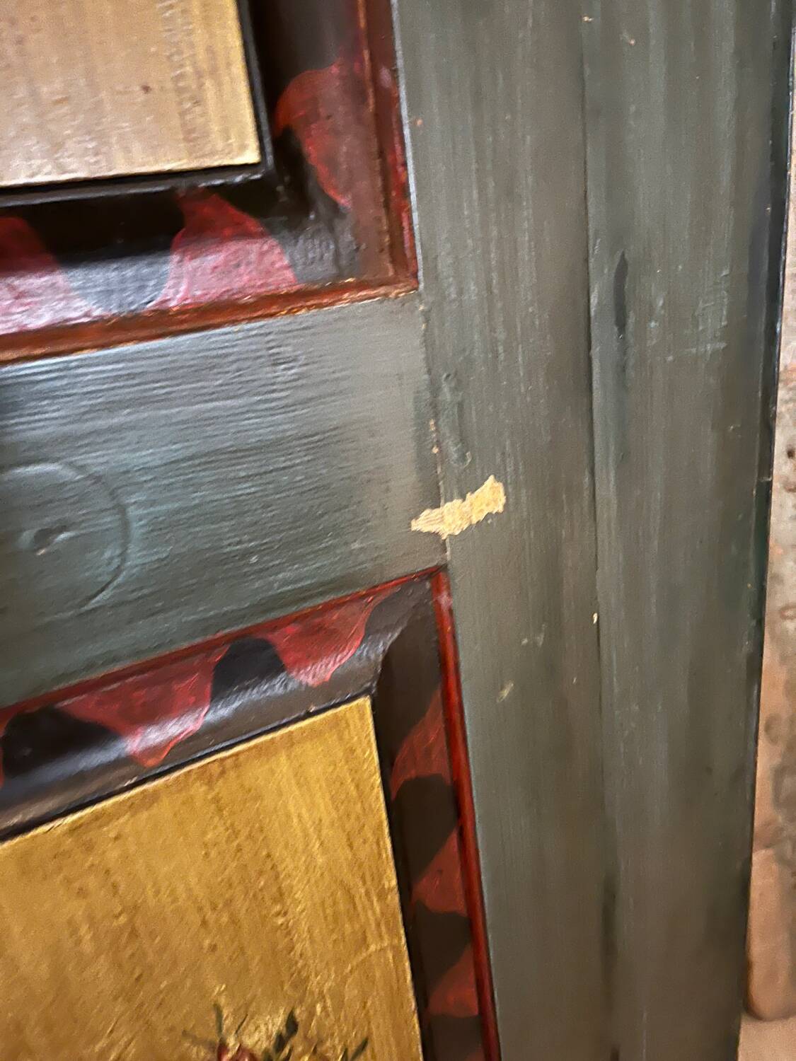 19th century Fribourg painted wardrobe