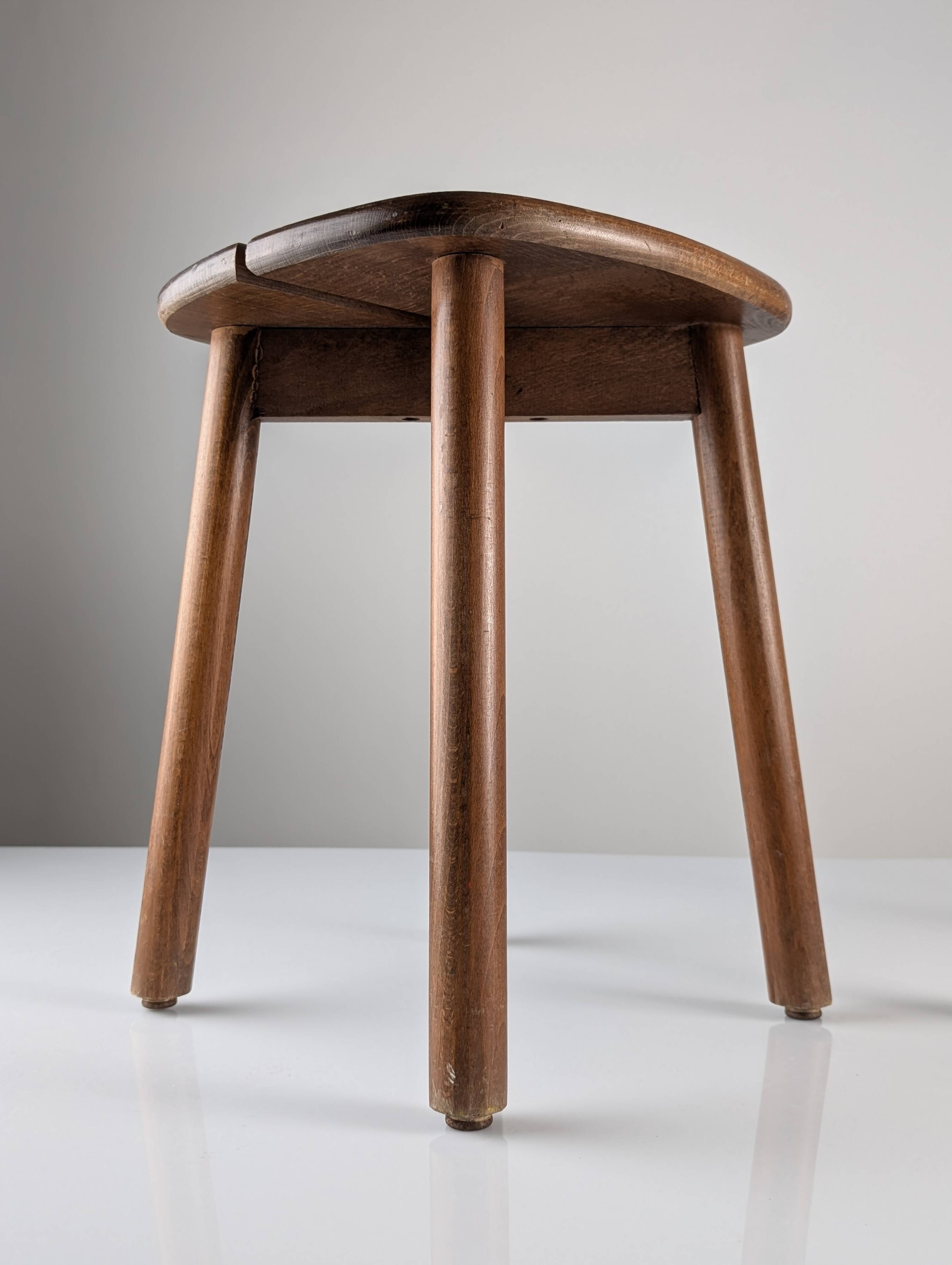 Pair of wooden stools by Pierre Gautier Delaye, France, 1960s