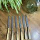 PRODUCT BHV - Set of 6 small vintage horn knives