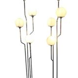 Set of Two 1960's Goffredo Reggiani Chrome Orb Italian Floor Lamps