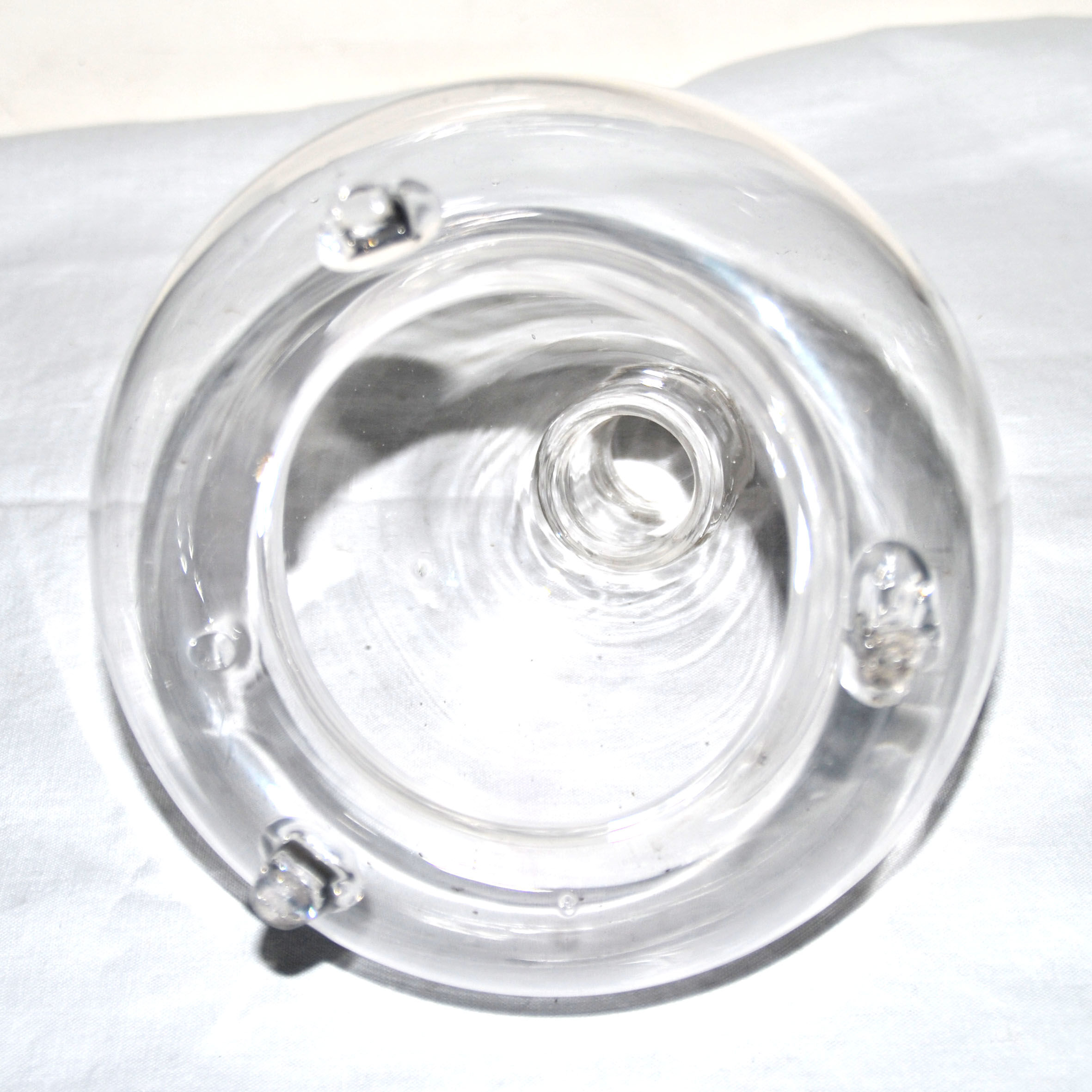 Old blown glass gob bottle
