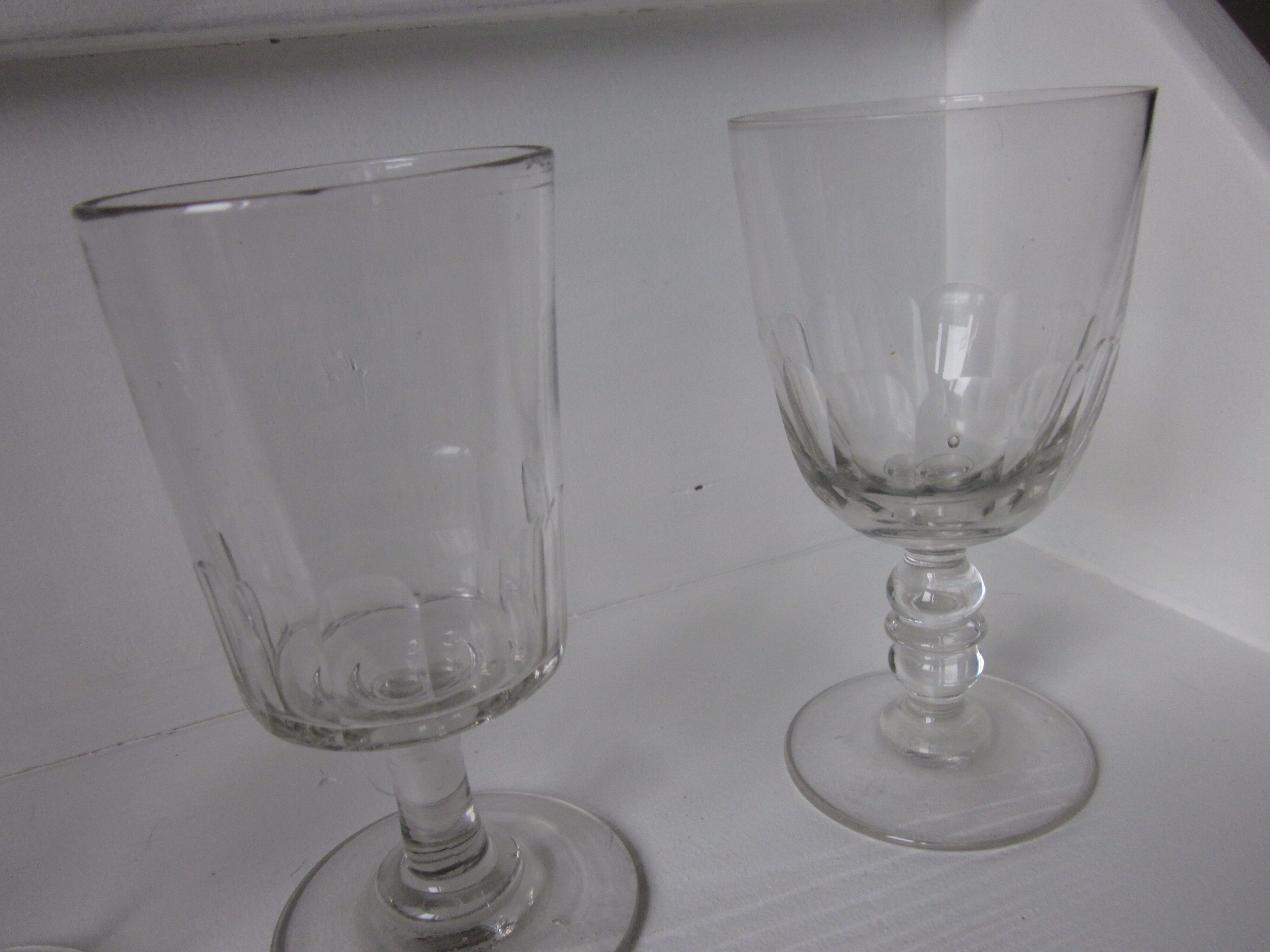 Batch of 6 old glass glass blown depareillè
