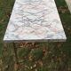 Table formica white grey marble, pink Supermatic