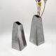 Pair of "Space Age" vases in aluminium cast – 1980s