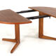 S. Burchardt Nielsen round (2x) extendable dining table danish design teak