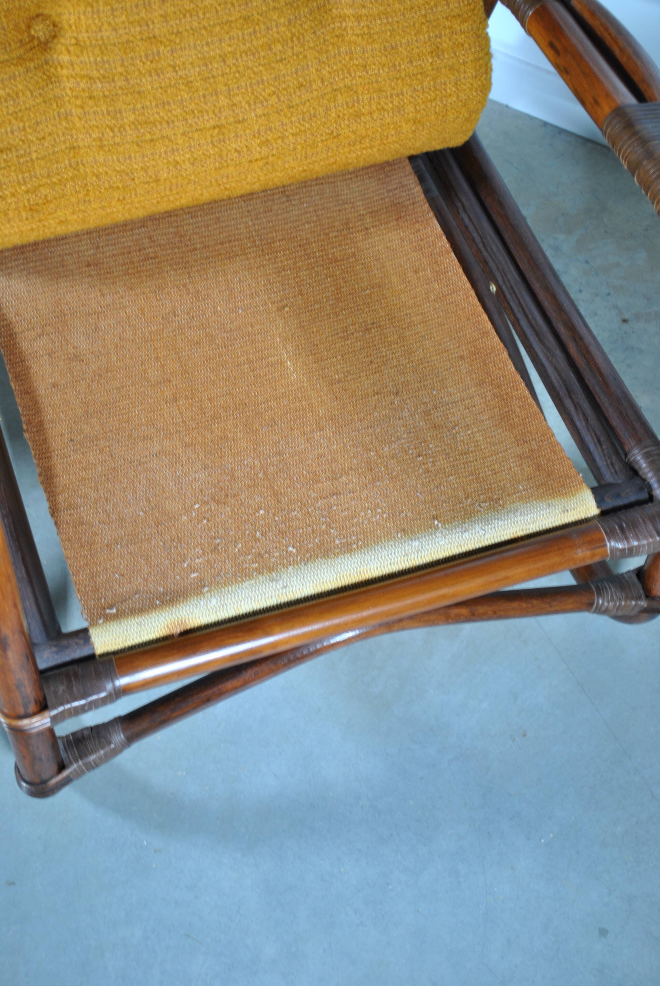 Rattan armchair 1970