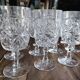 Set of 11 glasses in chiseled ancient rock crystal