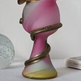 Vase pâte de verre XXème signé