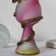 20th-century glass paste vase signed