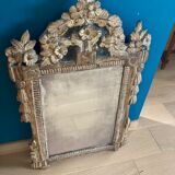 Old mirror gilded wood style L XVI