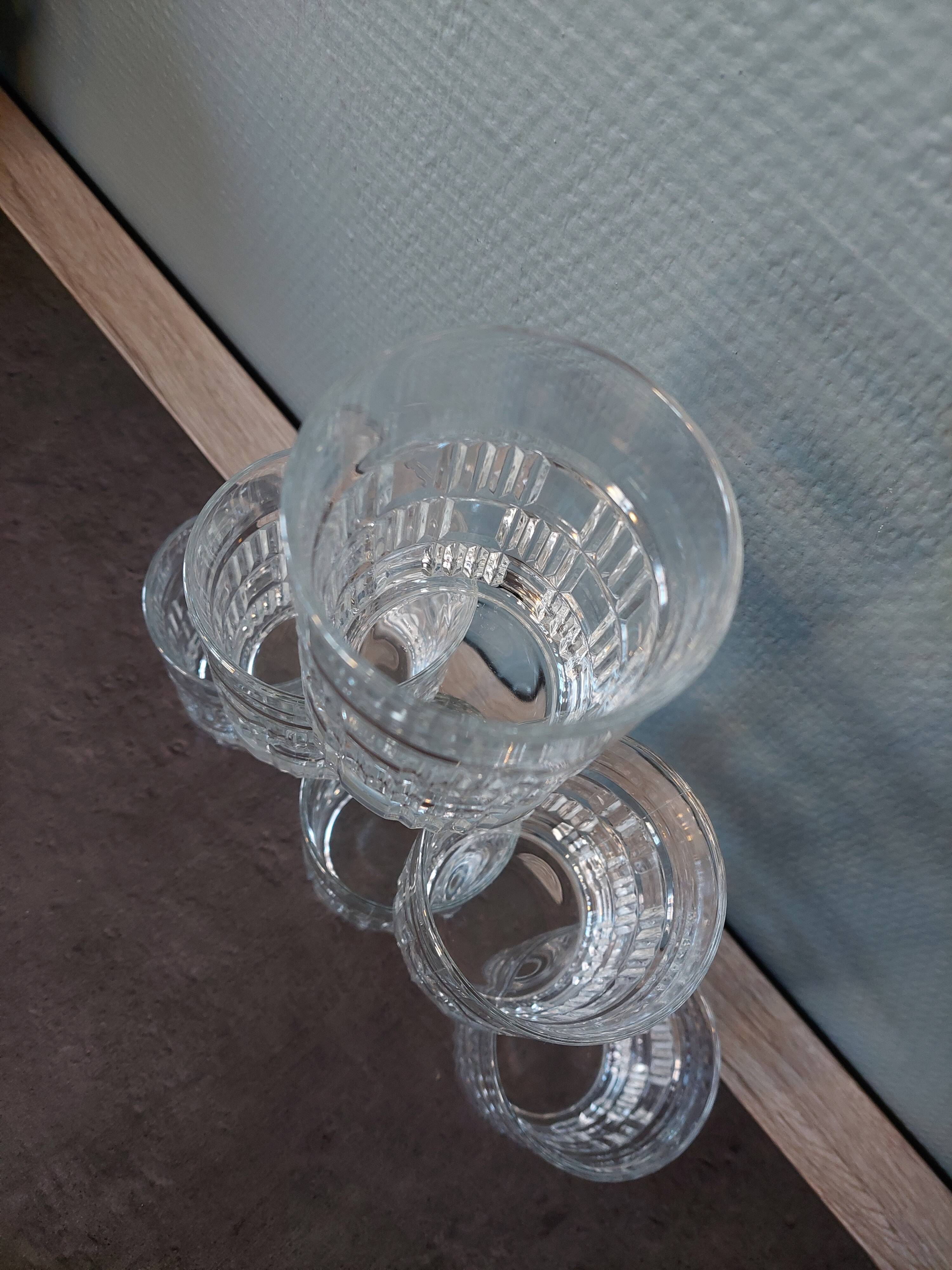 Lots de 6 verres à whisky vintage année 70.