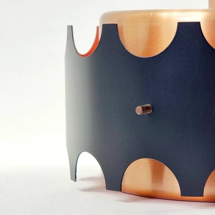 Mid Century Ceiling Light from VEB Metalldrücker Halle, Germany, 1960s