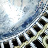 Painted collector's plate with openwork edge epinal by henri schmitt 1900