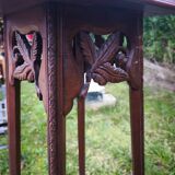 Wood and marble stool