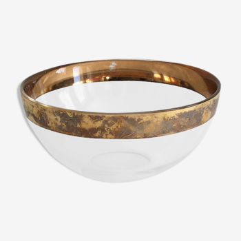 Golden glass bowl