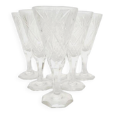 6 verres à champagne Art Déco polonais, années 1900