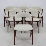 6 chairs in sheepskin fabric upholstery denmark