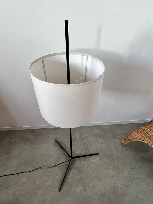 Ancien lampadaire design des années 50 en métal abat-jour réglable vintage