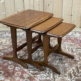 Suite of teak nesting tables from the 70s