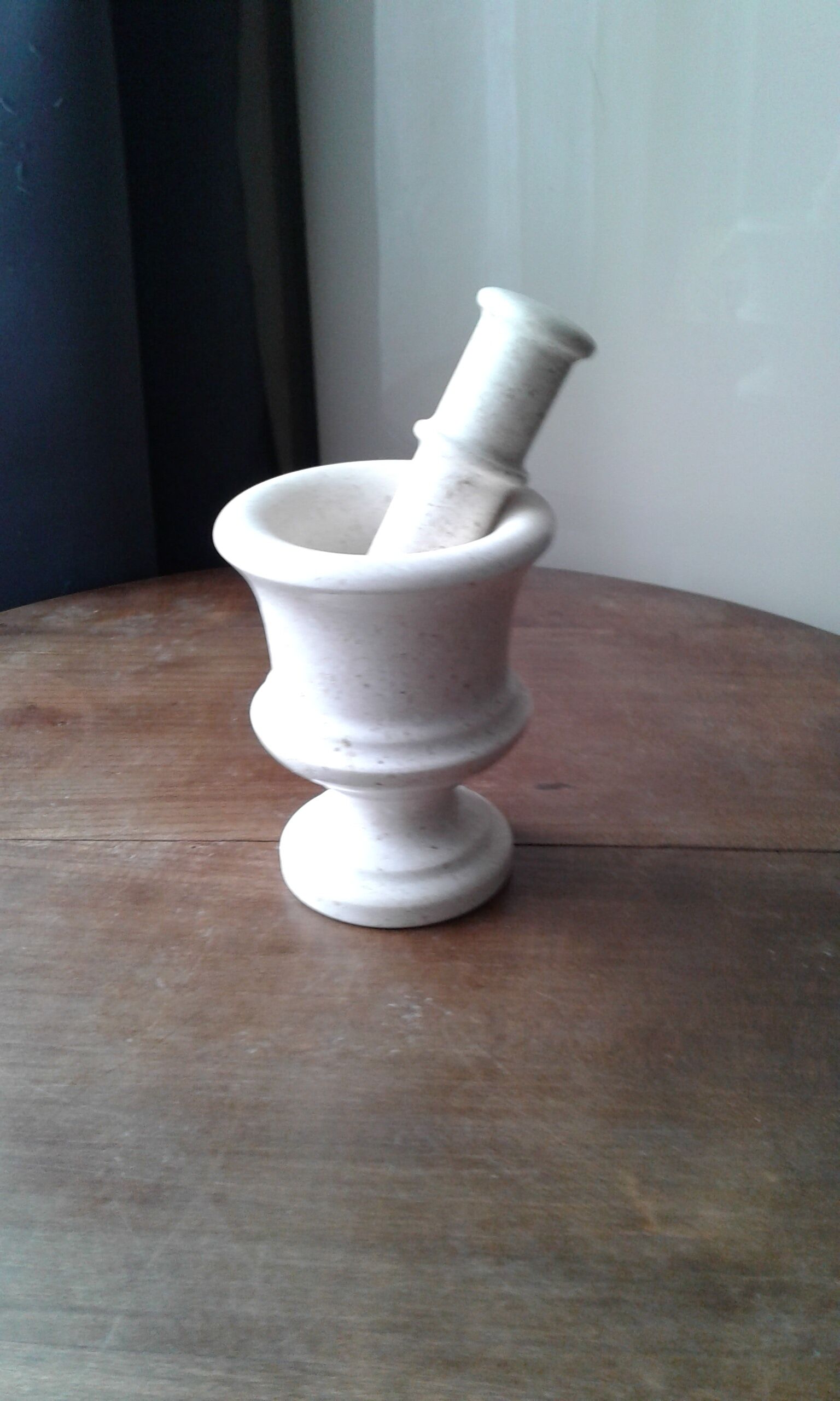 Marble mortar and pestle