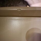 Restored parisian ivory, emerald green cabinet