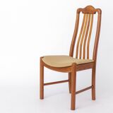 Set of 4 Danish Teak Dining Chairs 1960s, Mid Century Vintage Chairs, Beige